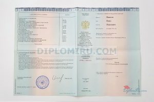 приложение к диплому вуза 2014-2026 года